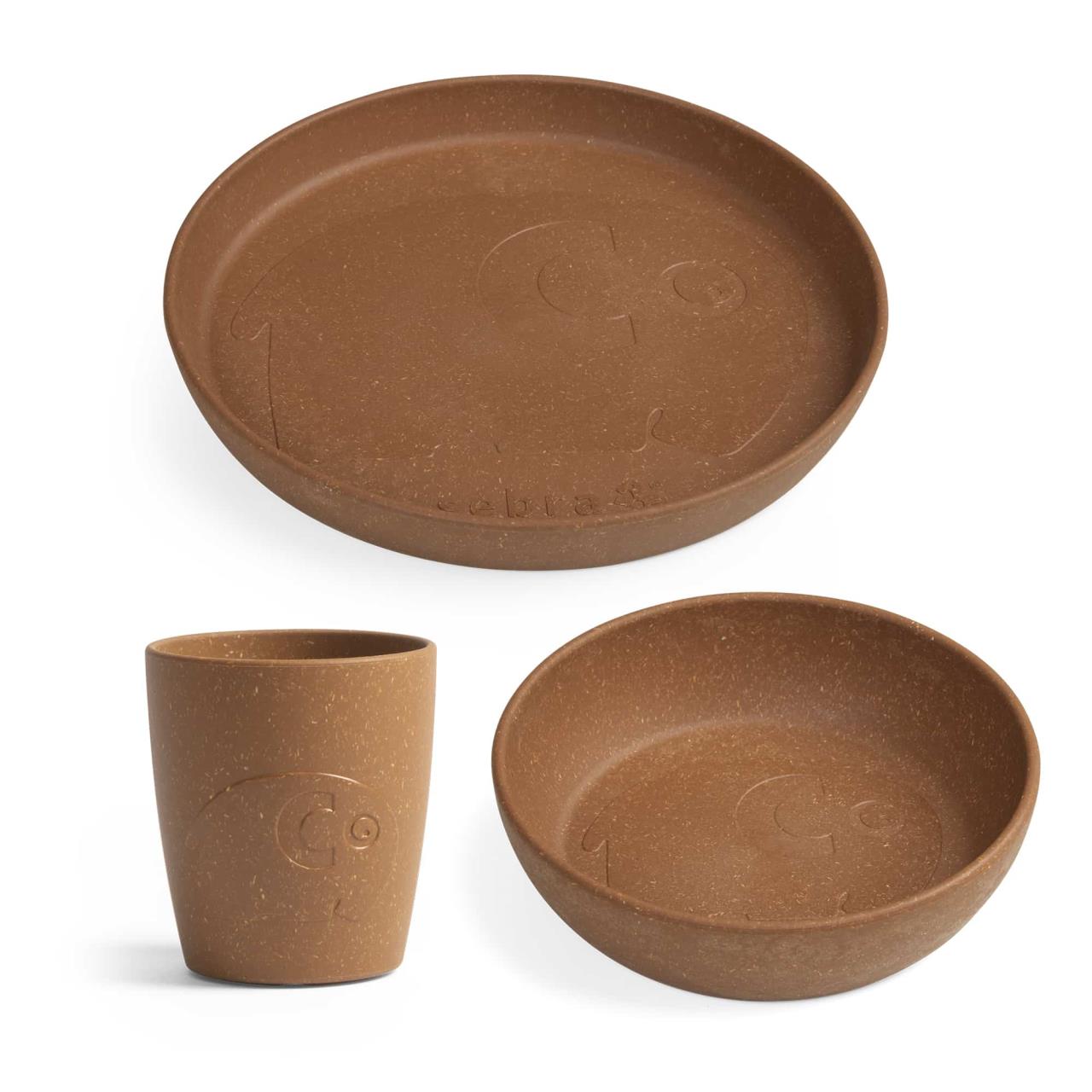 MUMS, Geschirr-Set, braun MUMS, Geschirr-Set, braun