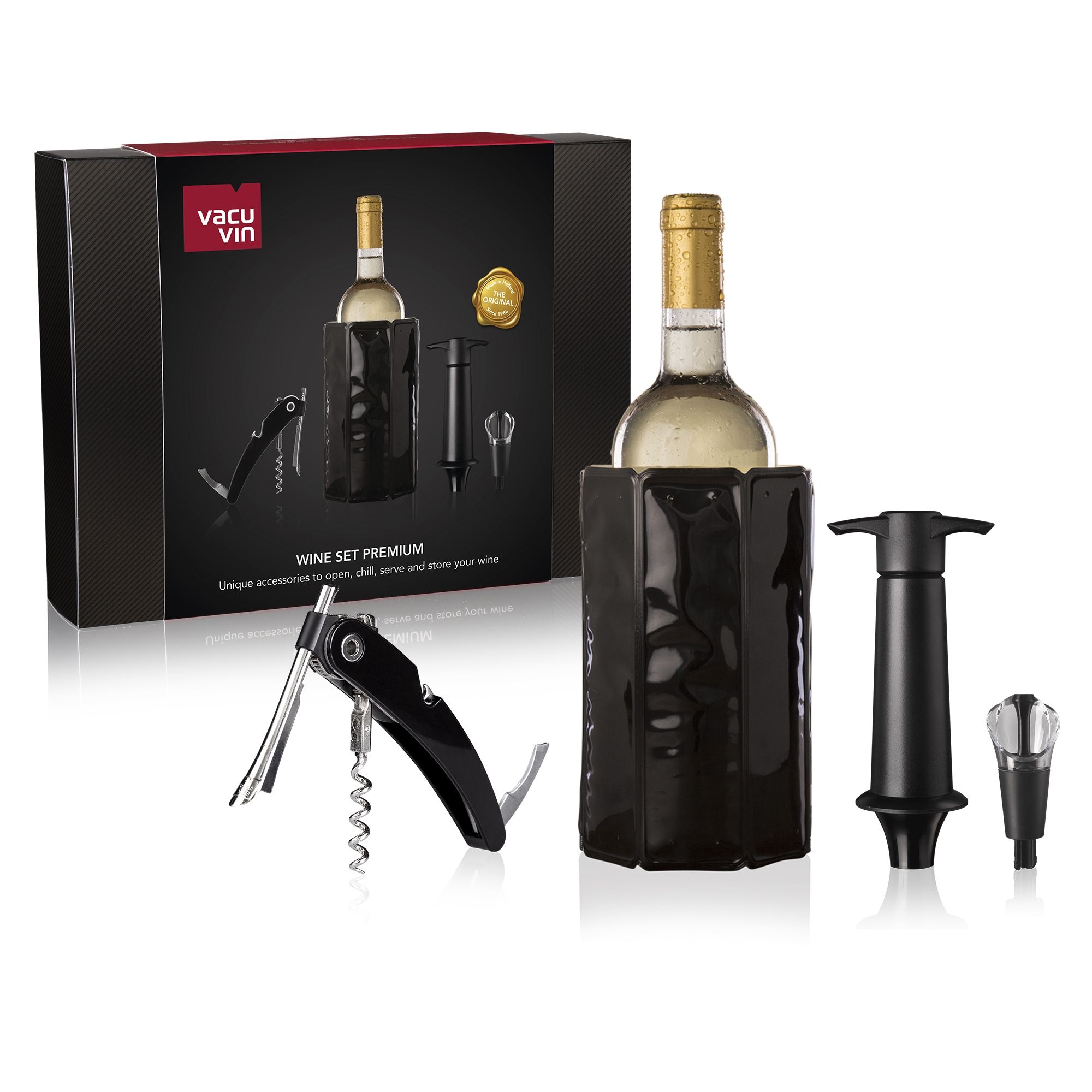 Weinset, Weinzubehör, Korkenzieher, Flaschenhalter, Schraubenzieher