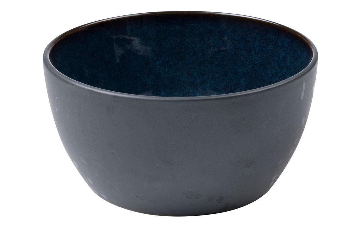 Schüssel, Teller, Porzellan, Grau, Innen dunkelblau