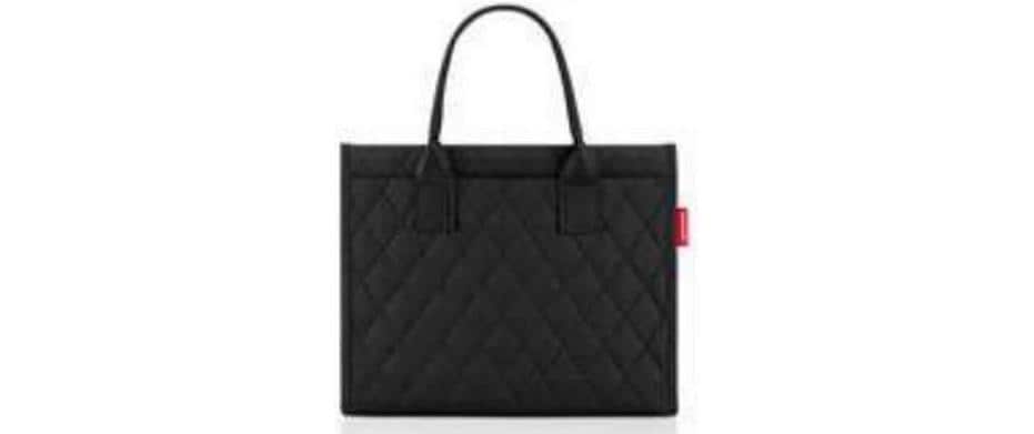 handtasche, tote, gequadrate quilted, schwarz, gepadded