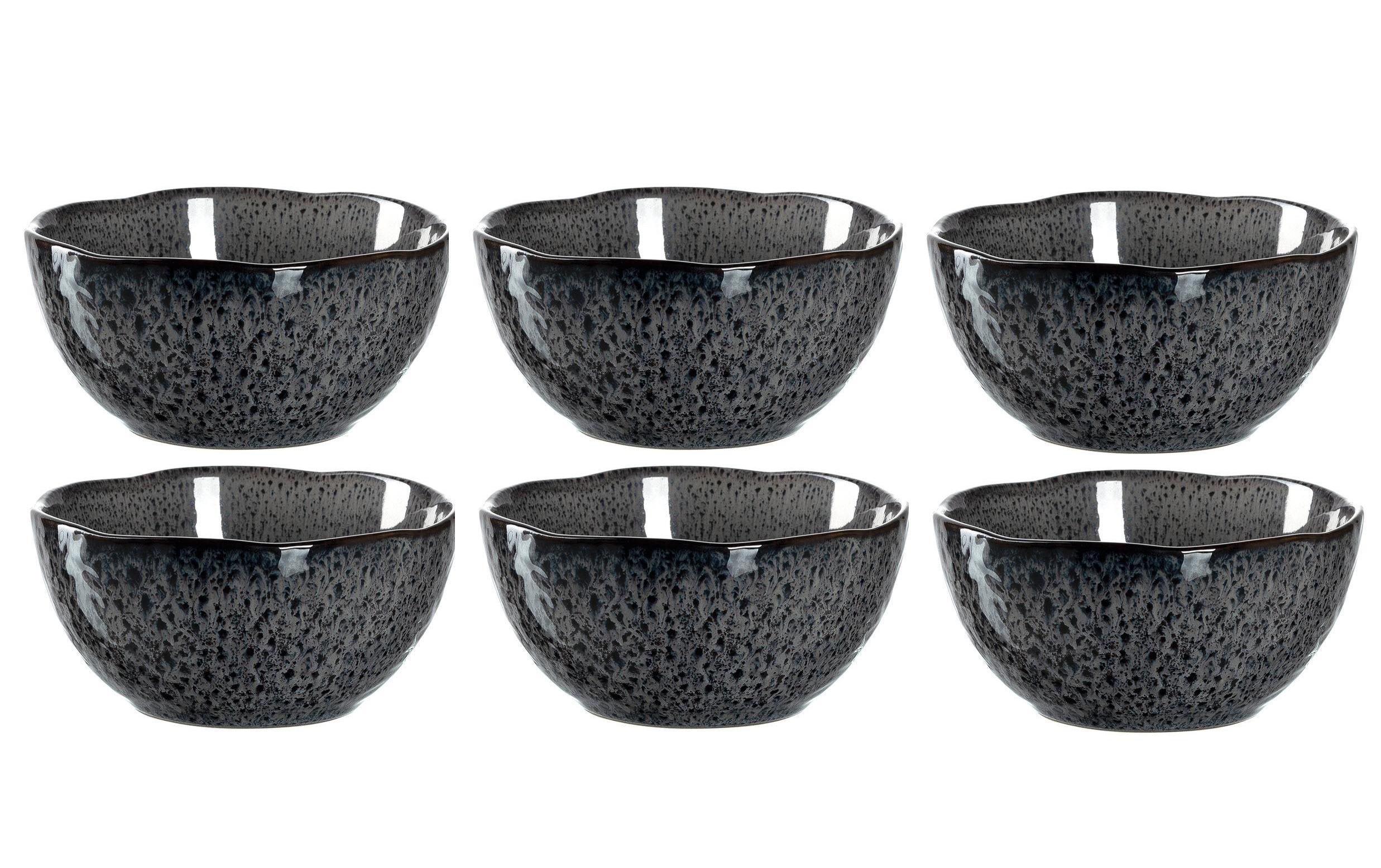 Leonardo Schale Matera 380ml Anthrazit 6tlg Schale, Suppenschüssel, Rührschüssel