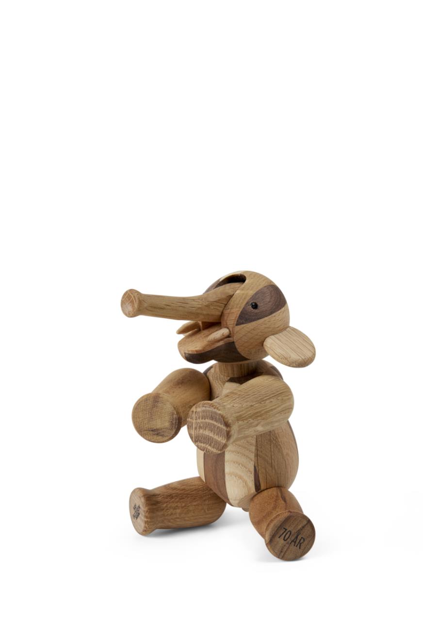 Elefant Reworked Anniversary mini, 9.5cm, gemischtes Holz