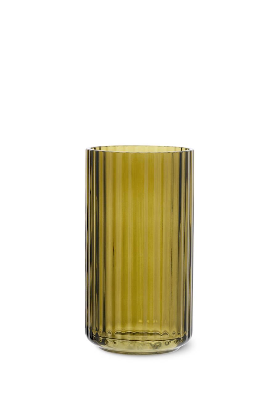 Lyngby Vase, 15.5cm, Olivgrün