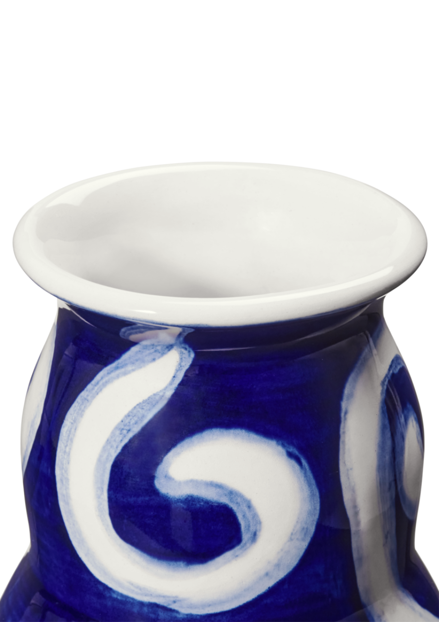 Tulle Vase, 13cm, Blau