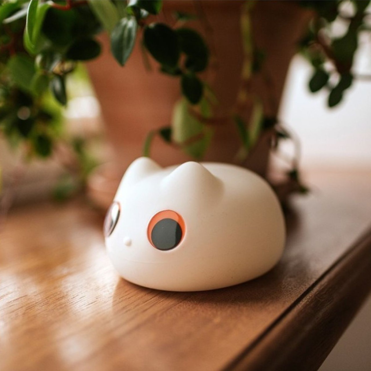 Computerausrüstung, Elektronik, Hardware, Maus, Symbol, Katze Form, weiße Keramik, Pflanzenhalter, Deko-Accessoire, süße Augen