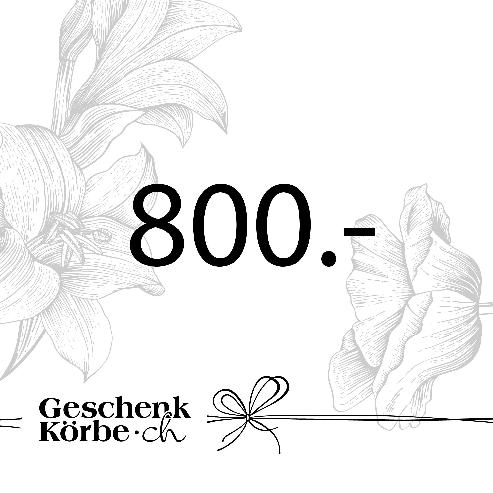 Gutschein - 800CHF Gutschein - 800CHF