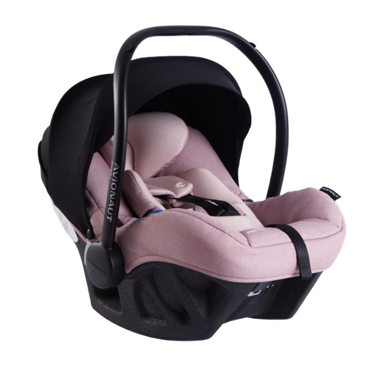 baby car seat, infant car seat, griffstange, pink insert, base car seat