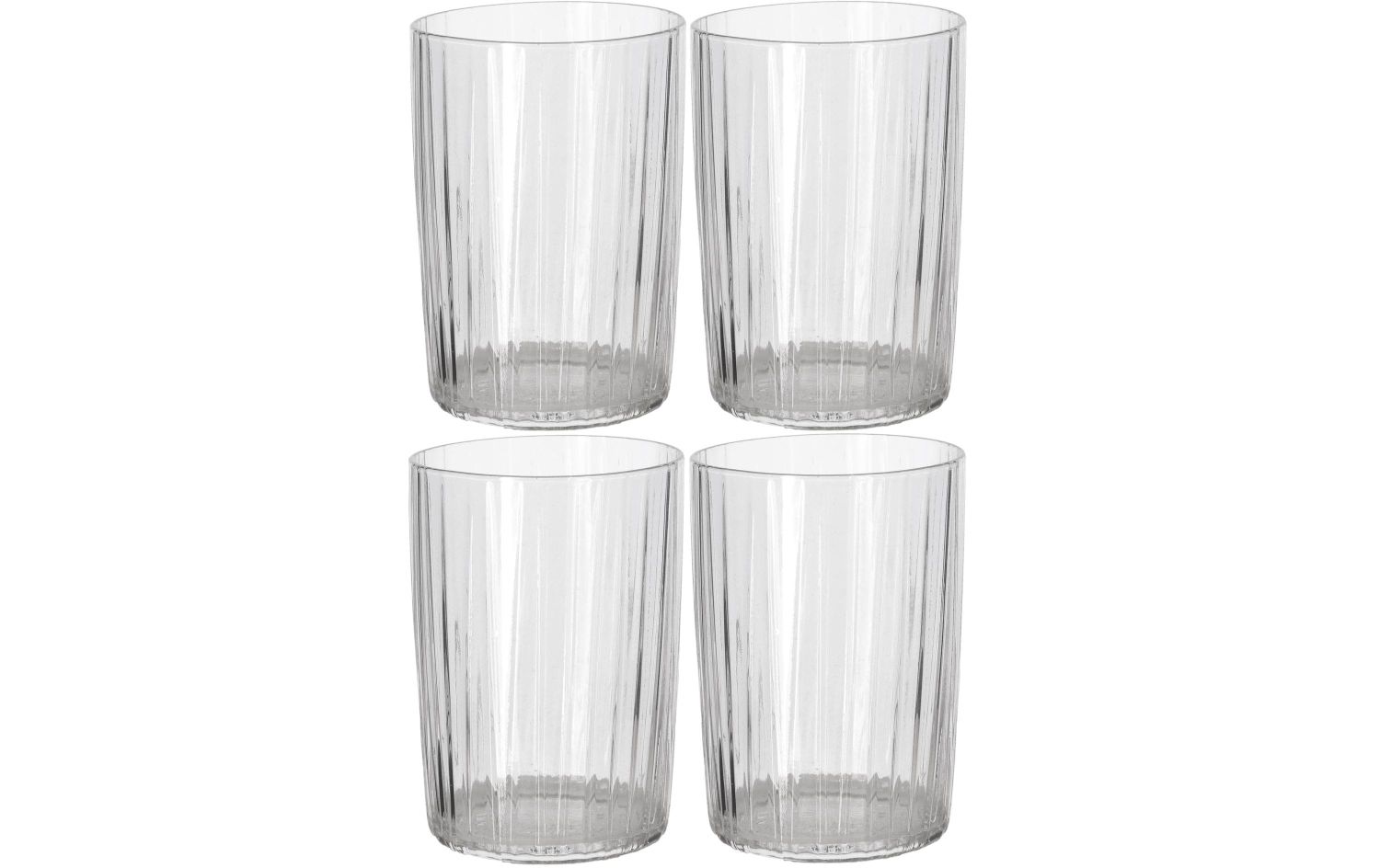 glas, trinkglas, transluzent, griffige Muster, 4er-set