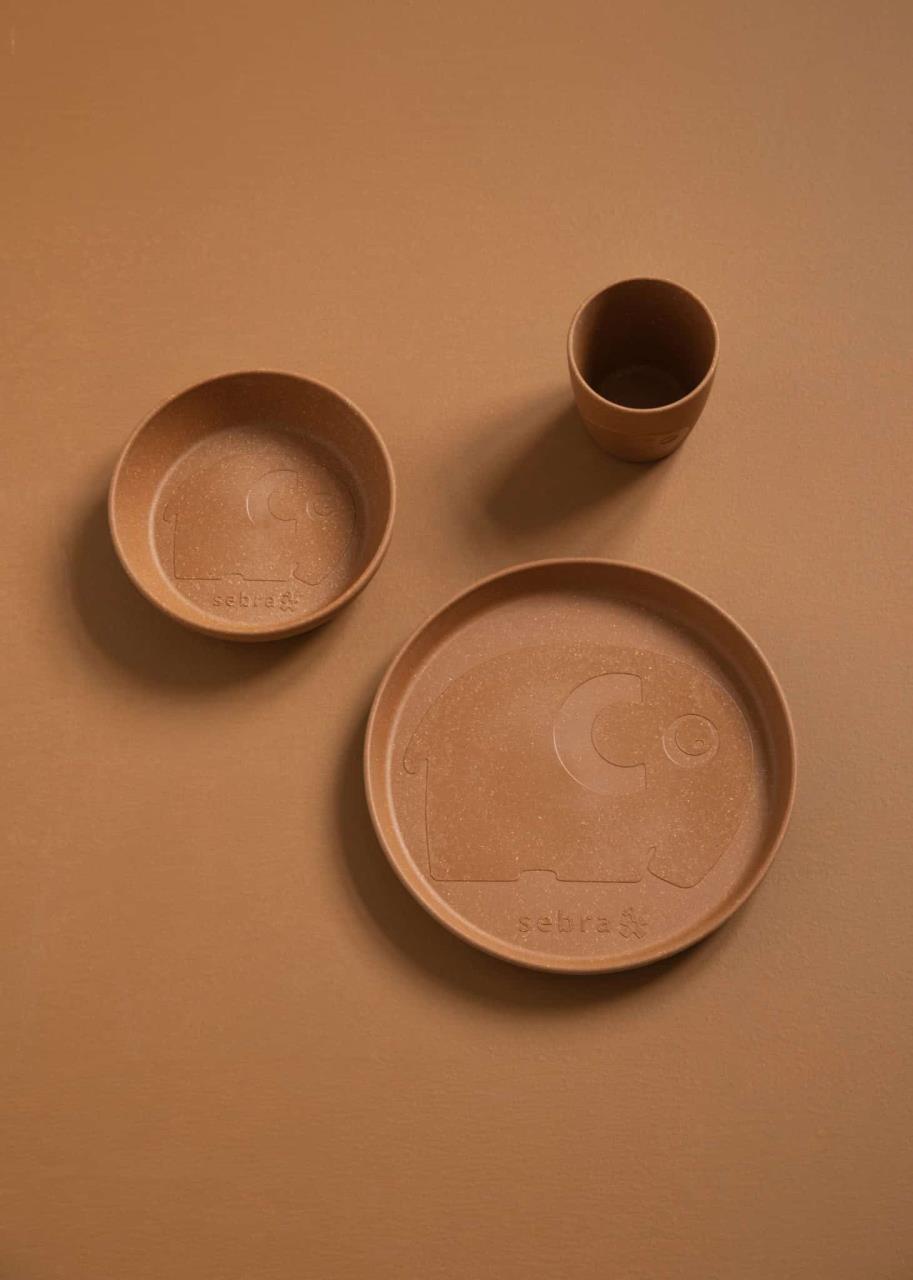 MUMS, Geschirr-Set, braun MUMS, Geschirr-Set, braun