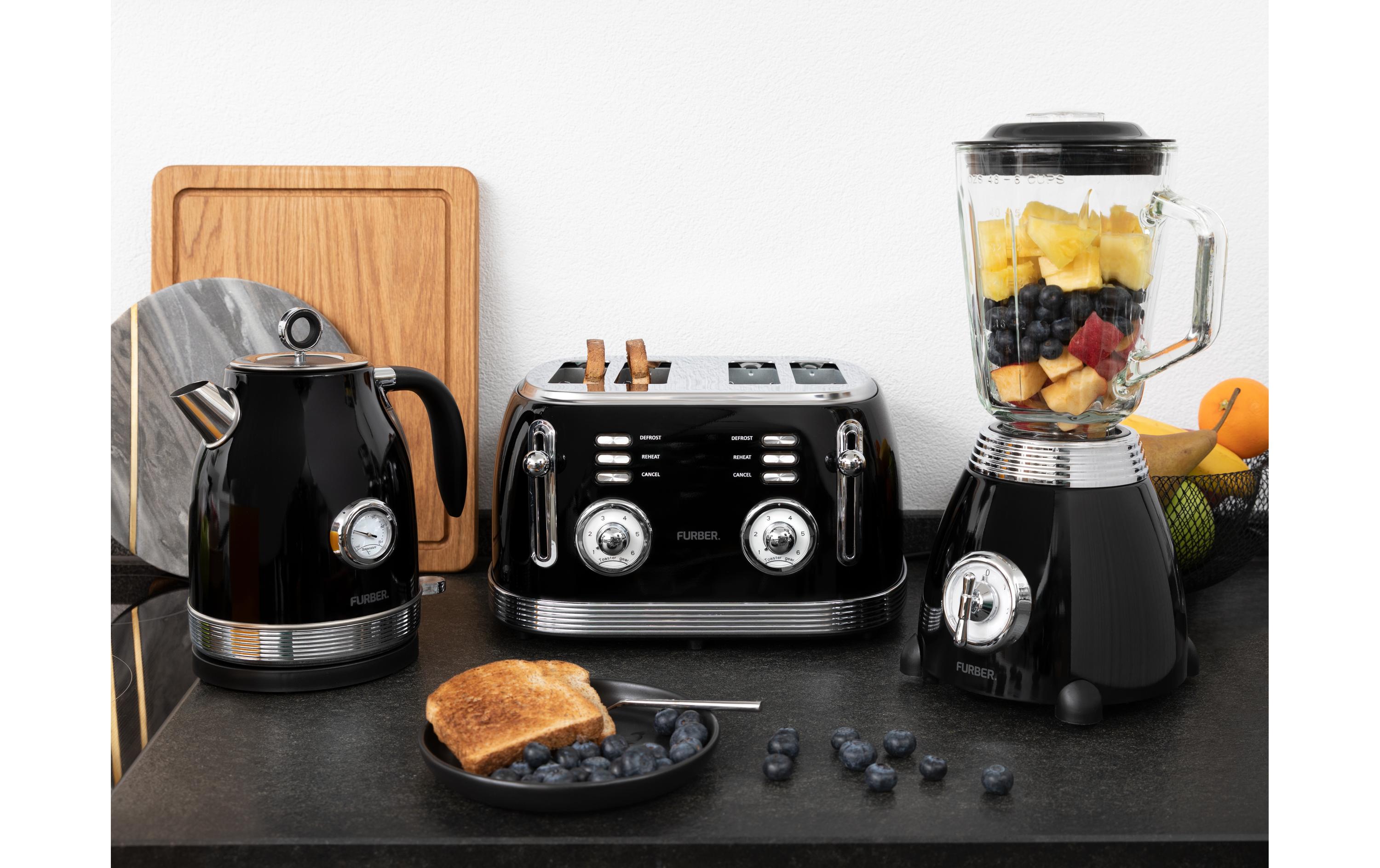 FURBER Set Wasserk-Toaster-Standmix Schwarz
