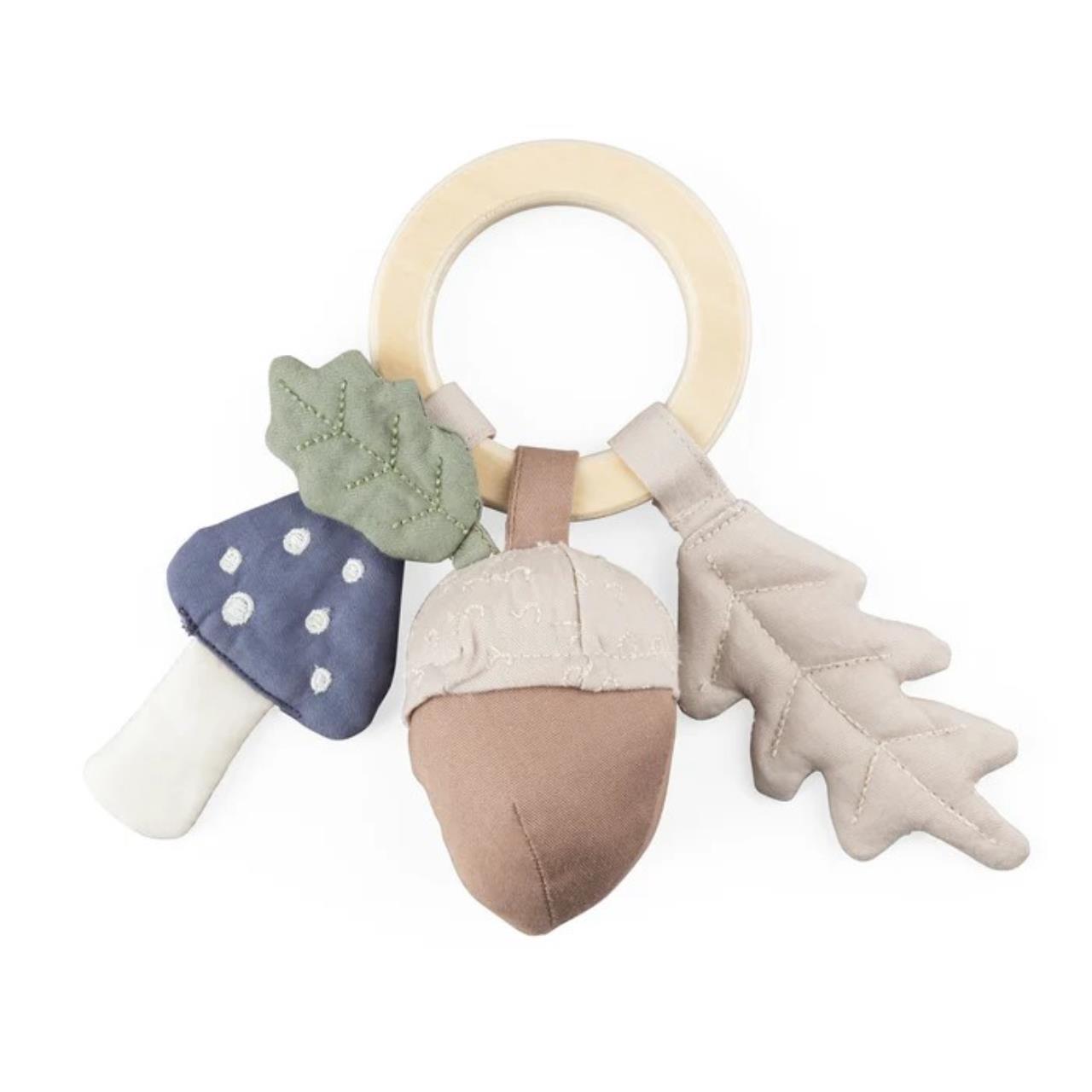 Rassel, blau/beige