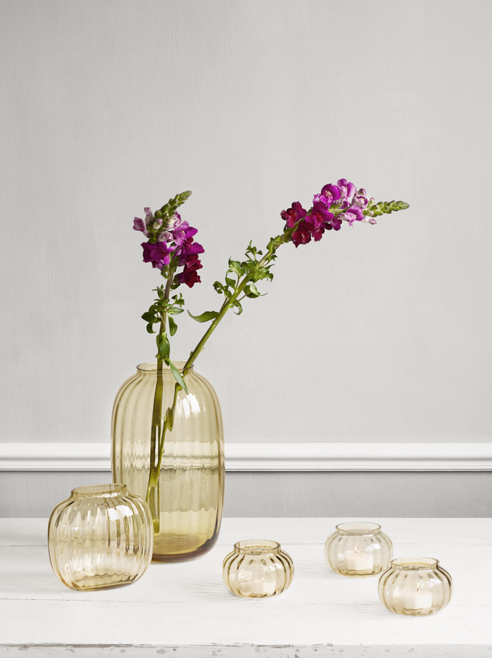Primula Vase, 25.5cm, Amber