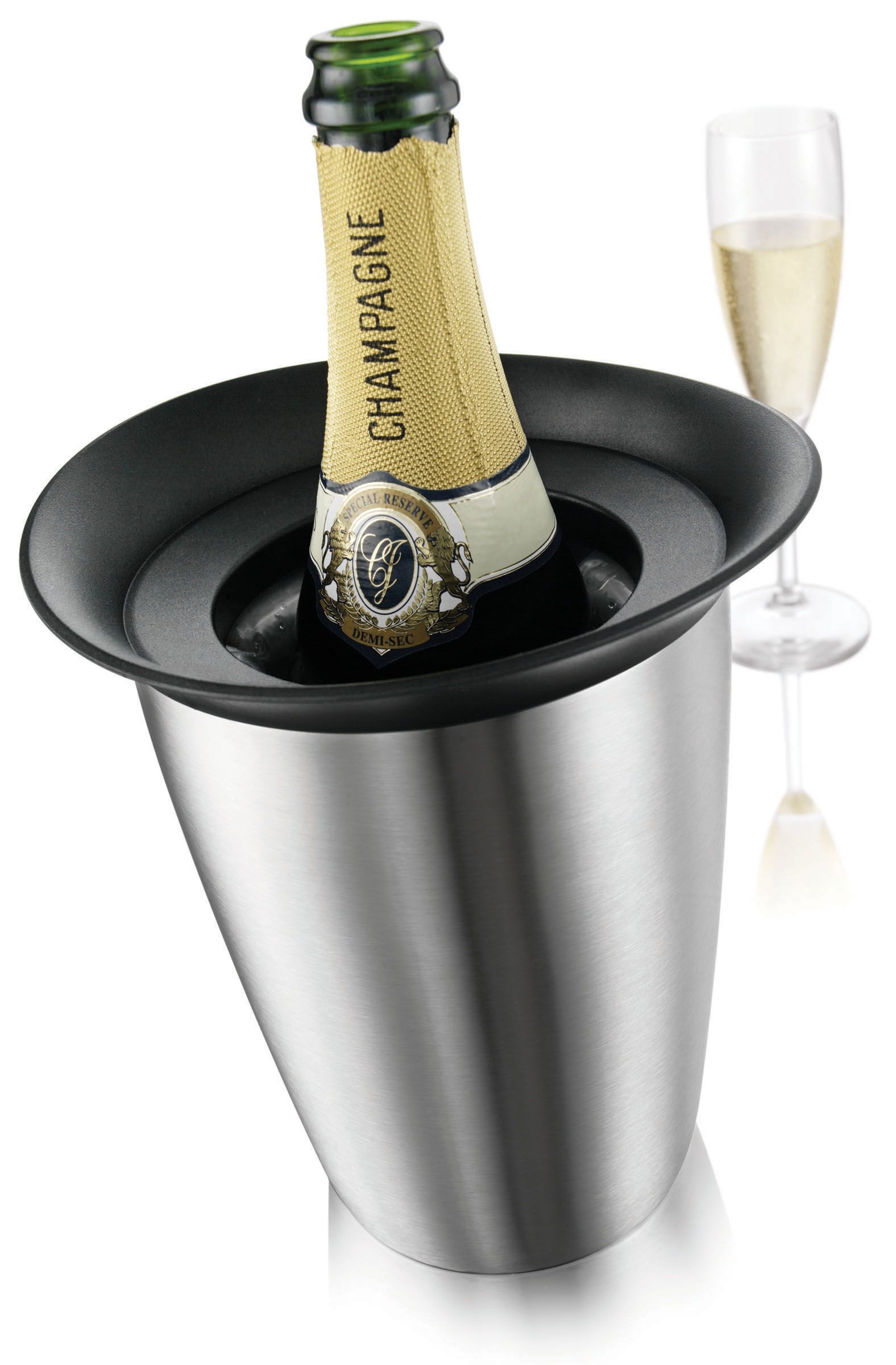 Champagne, Flasche, Kühler, Edelstahl, Sekt