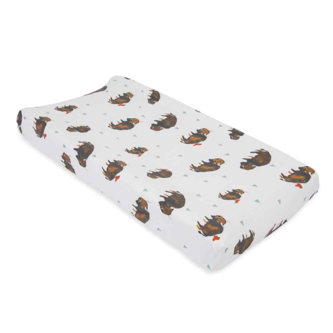 Baumwoll-Muslin Überzug für Wickelunterlage Bison