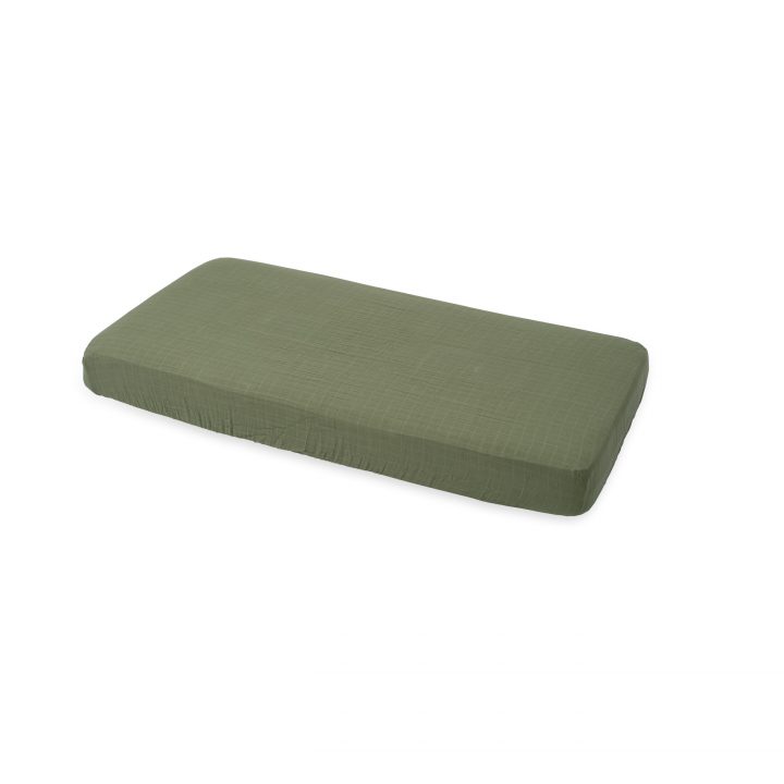 Cotton Muslin Crib Sheet - Fern
