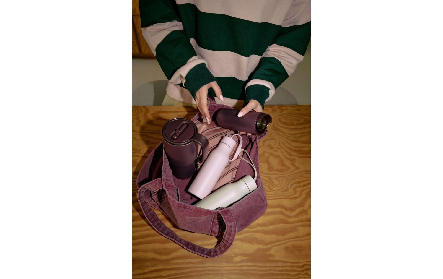 Thermosflasche, Reisebecher, Edelstahlflasche, Beigabe Beutel, Tasche Zubehör, Kaffeemaschine, Thermosflasche, Becher, Tasche, Korb