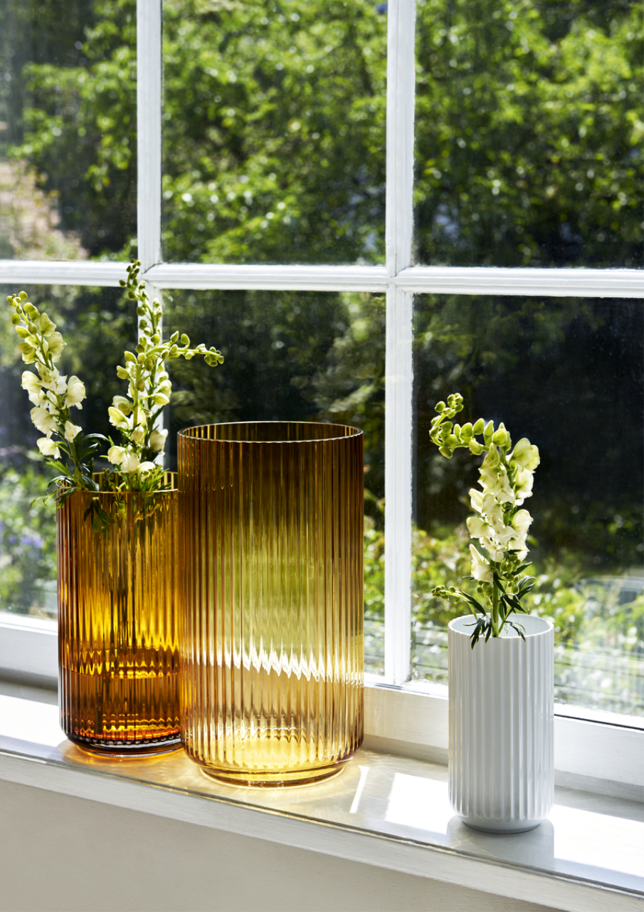 Lyngby Vase, 31cm, Amber
