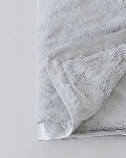 Plush Receiving Blanket - Grey