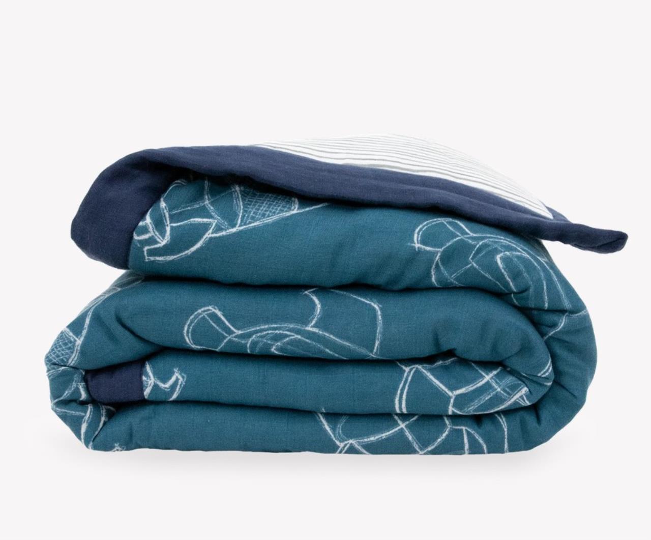 Baumwolll-Muslin Toddler Comforter, Blast Off