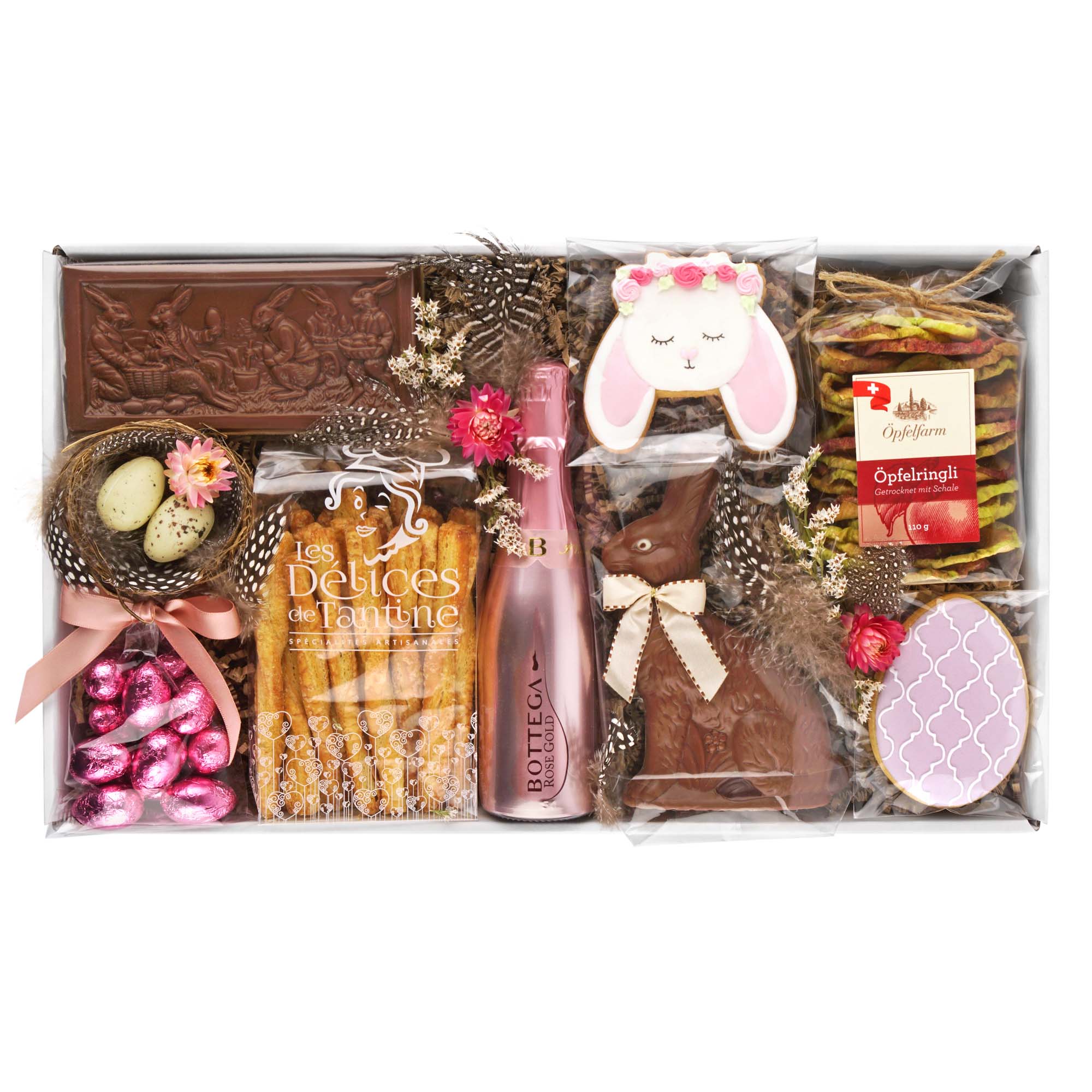 Geschenkkorb Ostern "Hasenzeit" Flasche