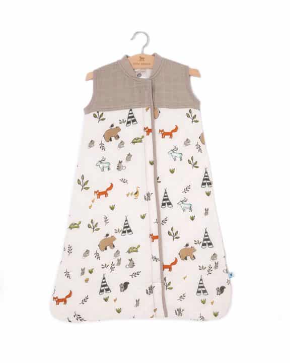 Cotton Muslin Quilted Sleep Bag Gr. S - Forest Friends Cotton Muslin Quilted Sleep Bag Gr. S - Forest Friends