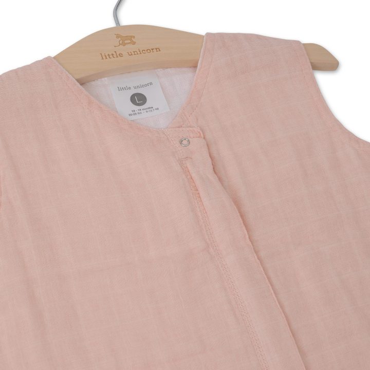 Cotton Muslin Sleeping Bag Gr. L - Rose Petal
