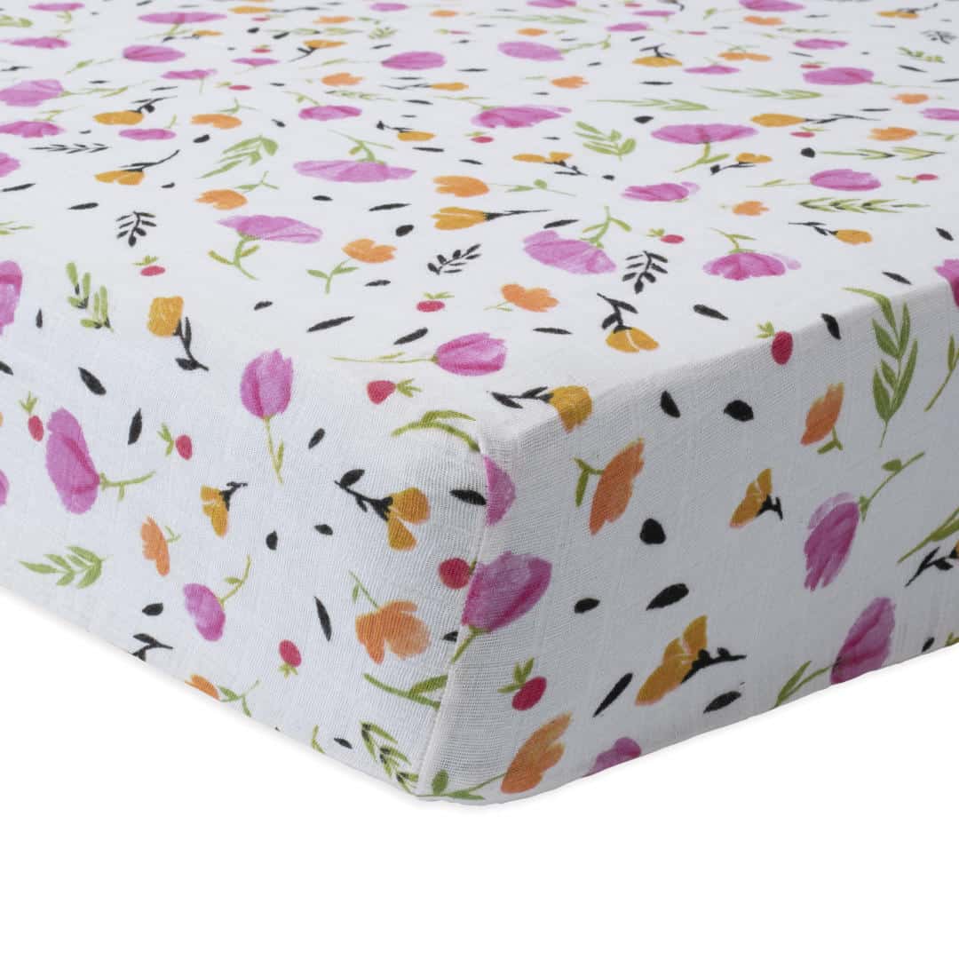 Cotton Muslin Crib Sheet - Berry & Bloom