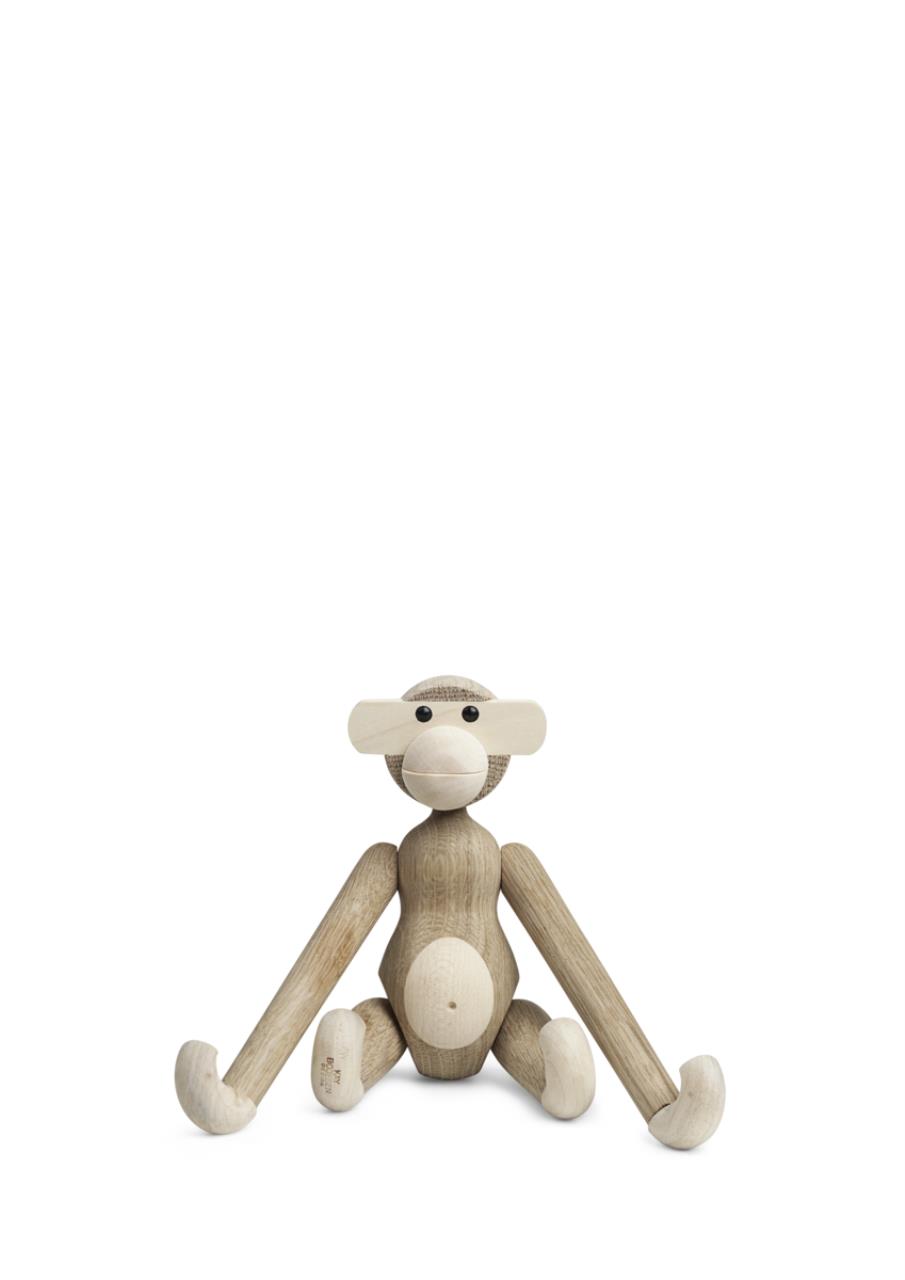 Affe klein, 18.5cm, Eiche/Ahorn