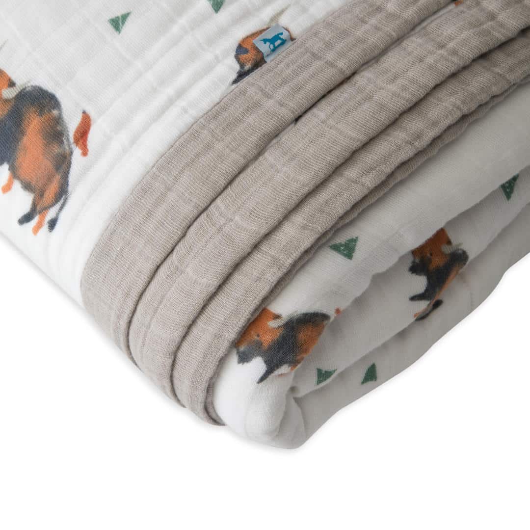 Big Kid Cotton Muslin Quilt - Bison