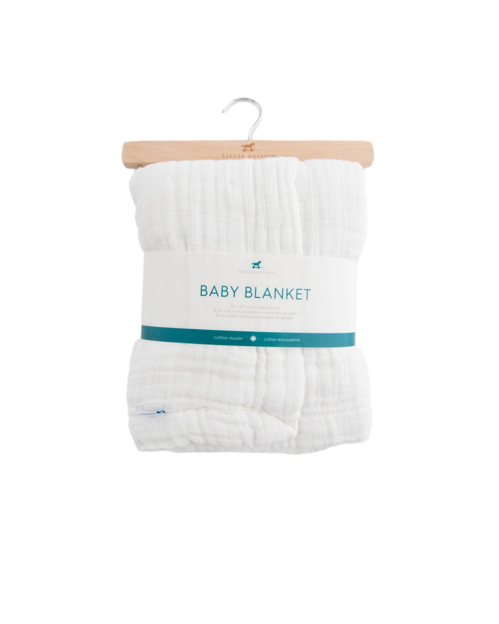 Cotton Muslin Baby Blanket - White