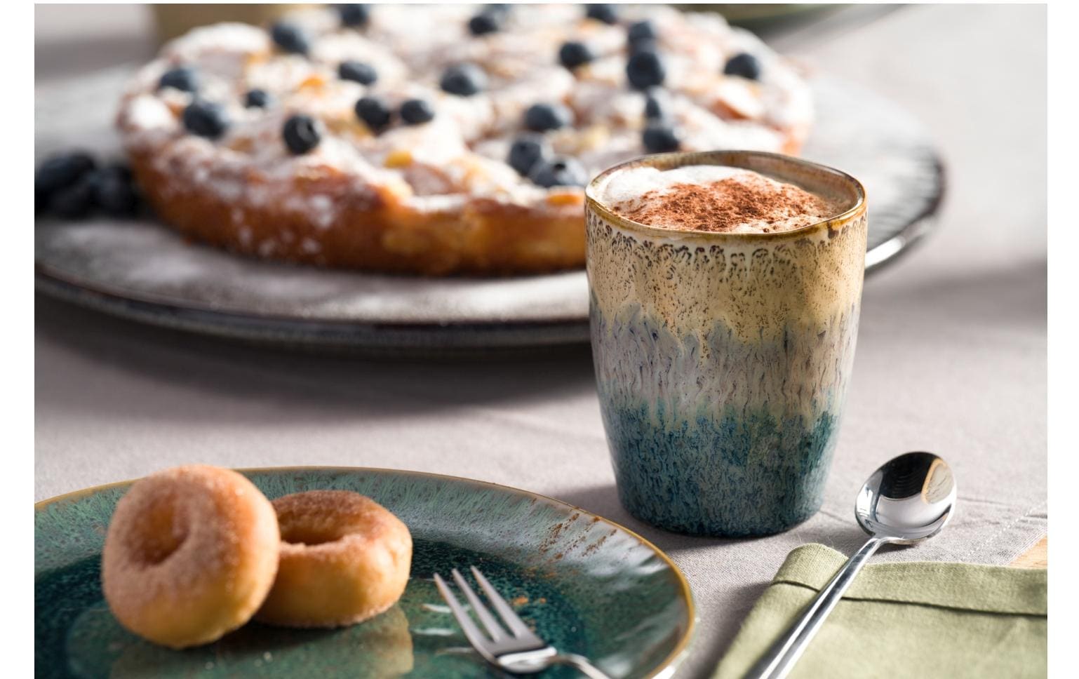 Leonardo Becher Matera 300ml beige/grau/grün