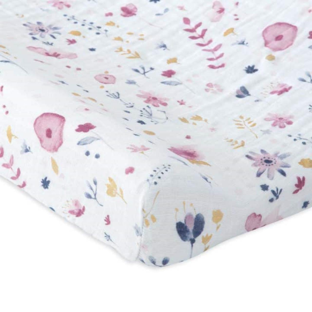 Baumwoll-Muslin Überzug für Wickelunterlage Fairy Garden