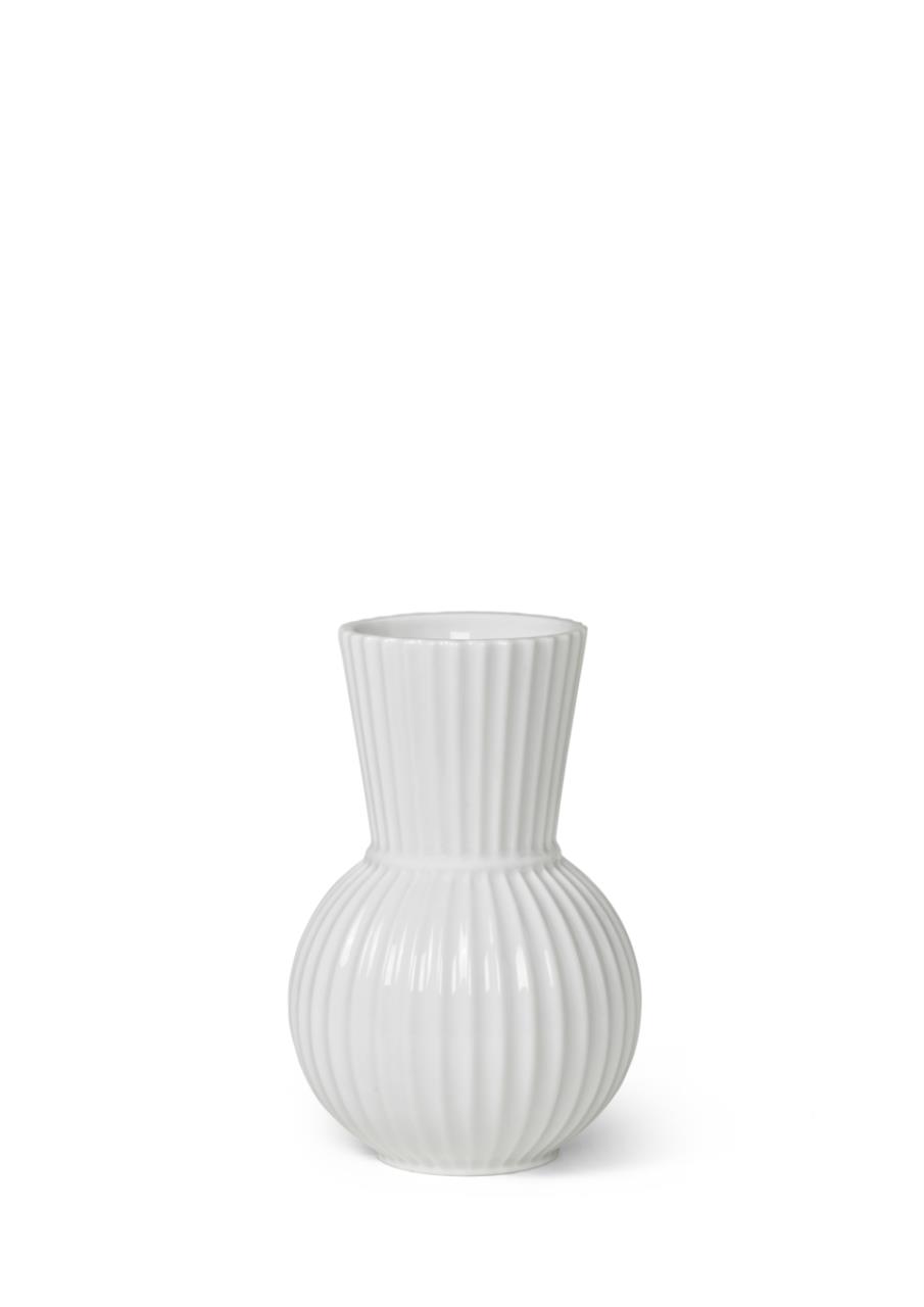 Lyngby Tura Vase, 18cm, Weiss