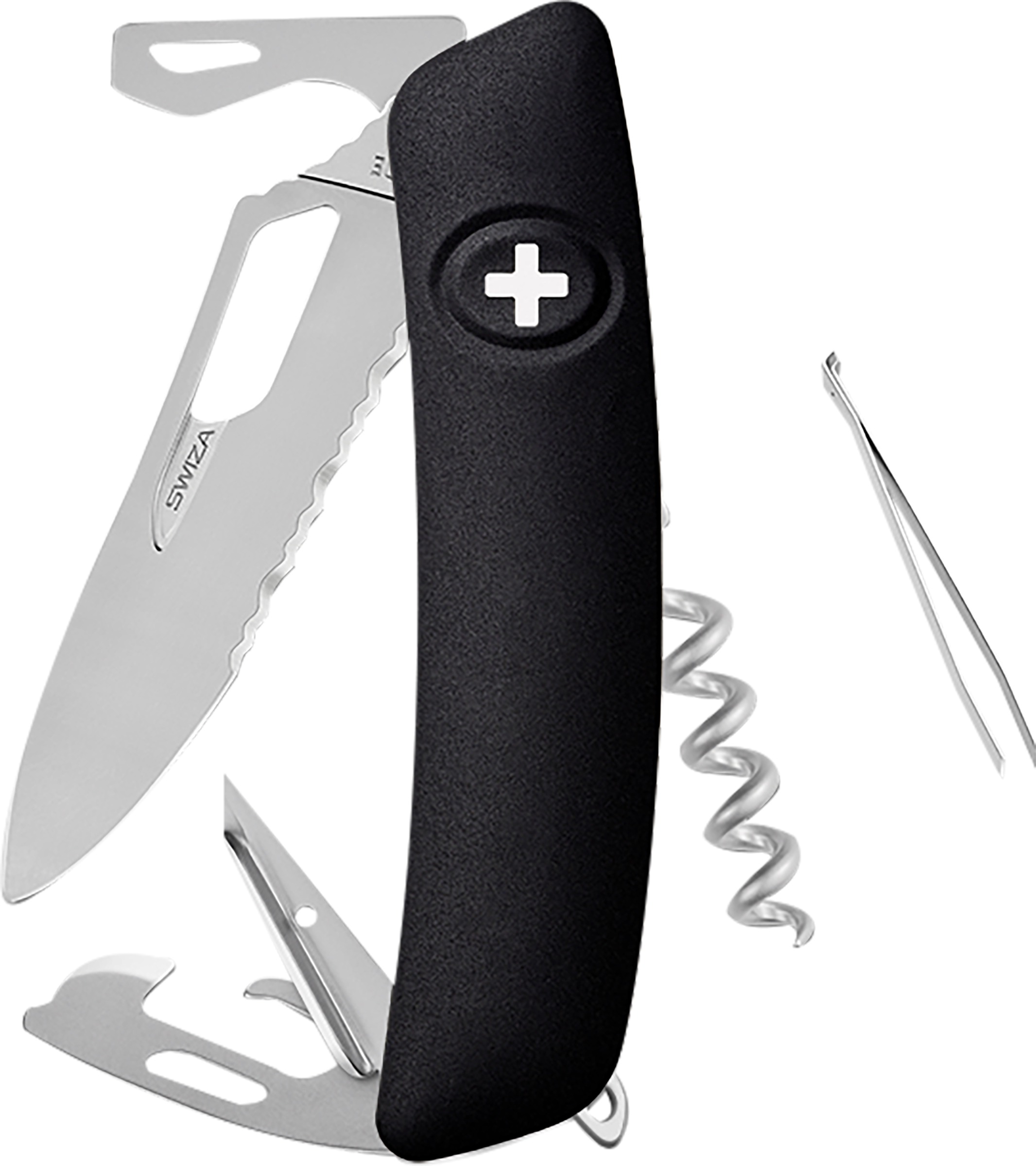 Taschenmesser Medium Schwarz matt