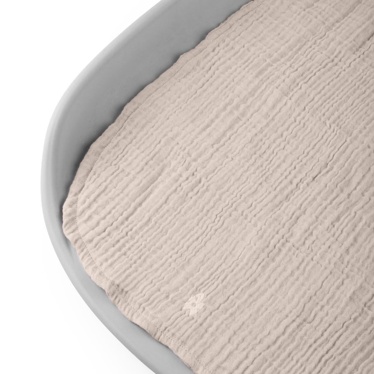 Wickelunterlage 6-lagig, Musselin, Beige