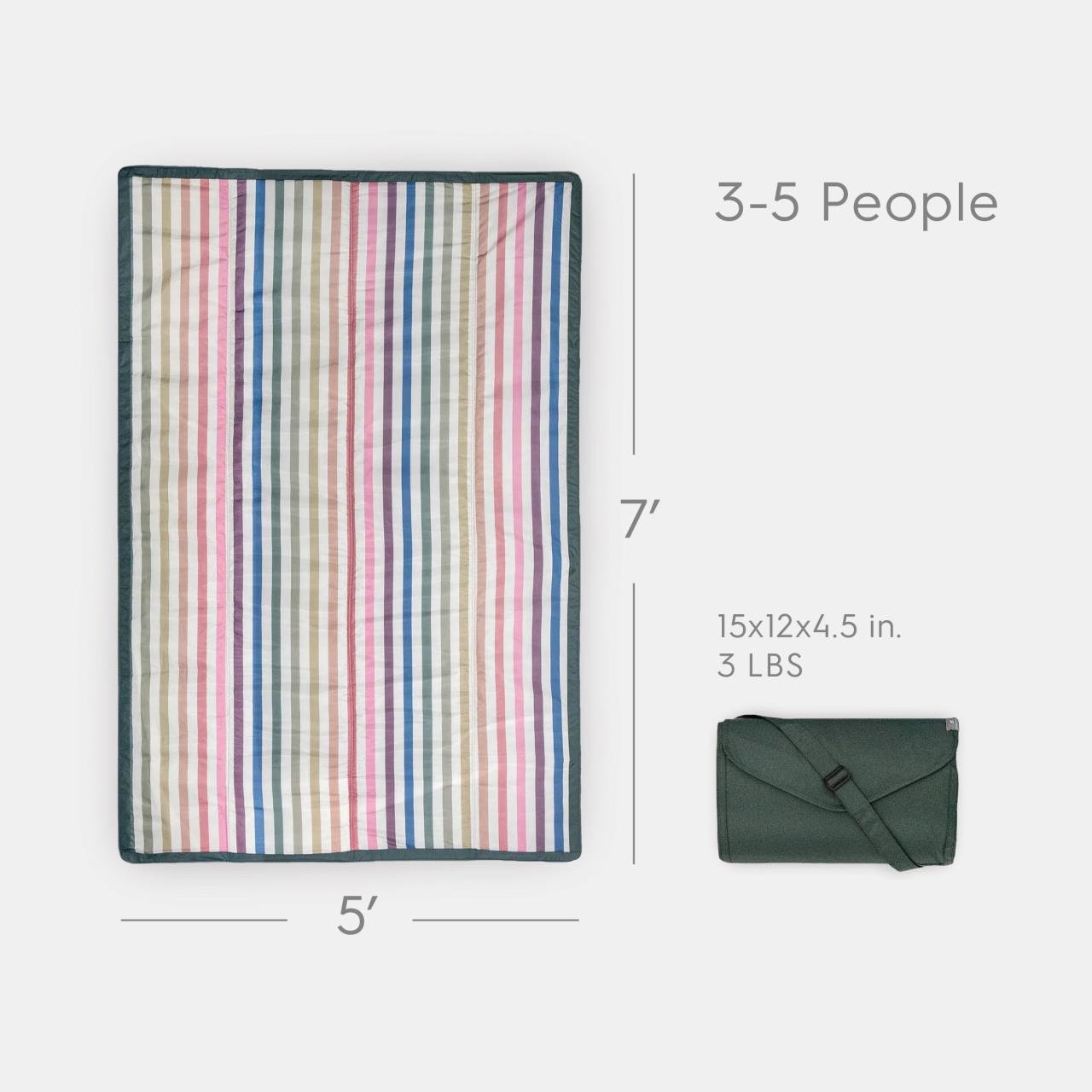 Picknick-Decke Big Chroma Rugby Stripe