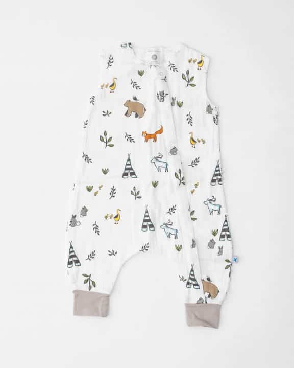Cotton Muslin Sleep Romper Gr. XL - Forest Friends