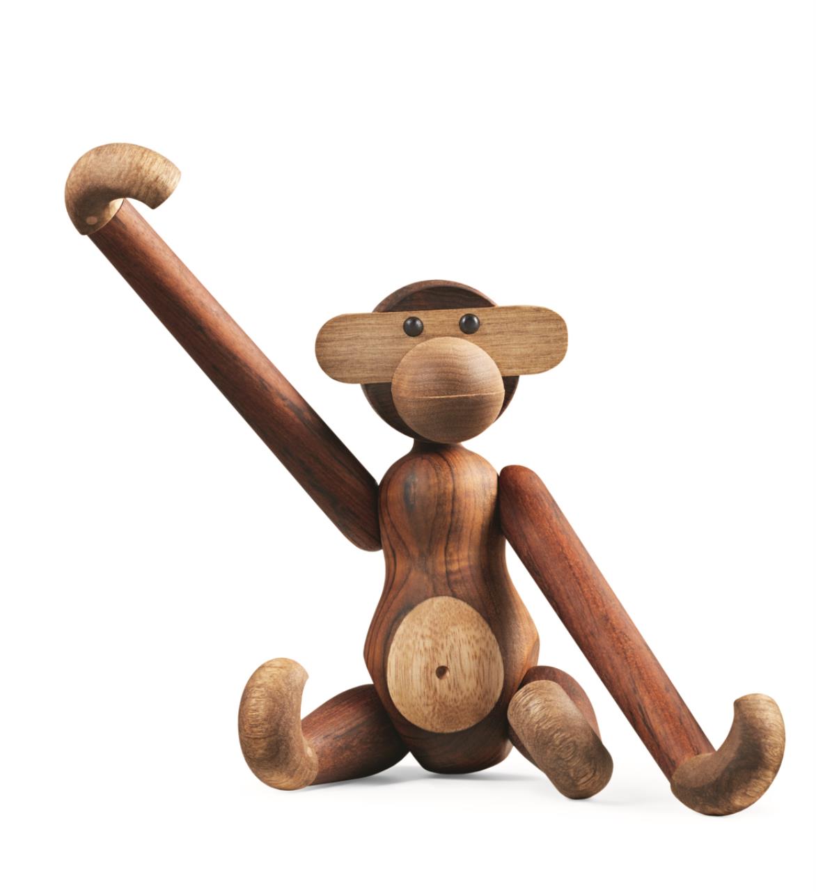 Affe mittel, 28cm, Teak/Limba