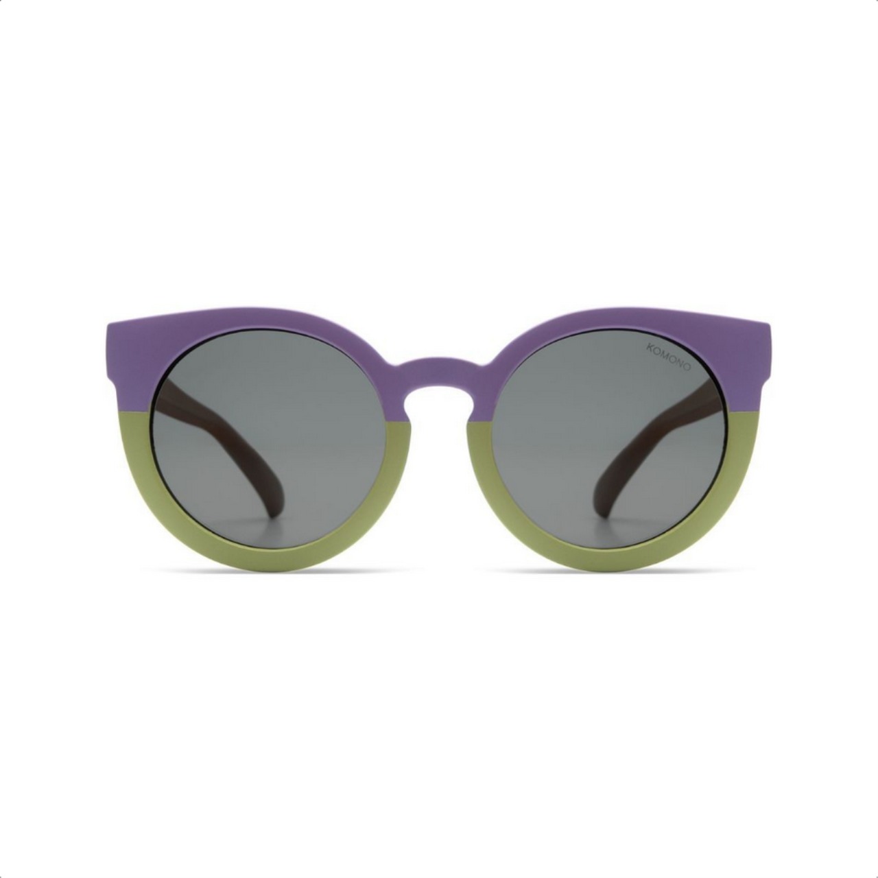 Sonnenbrille, runde Gläser, zweifarbig, violett, grün