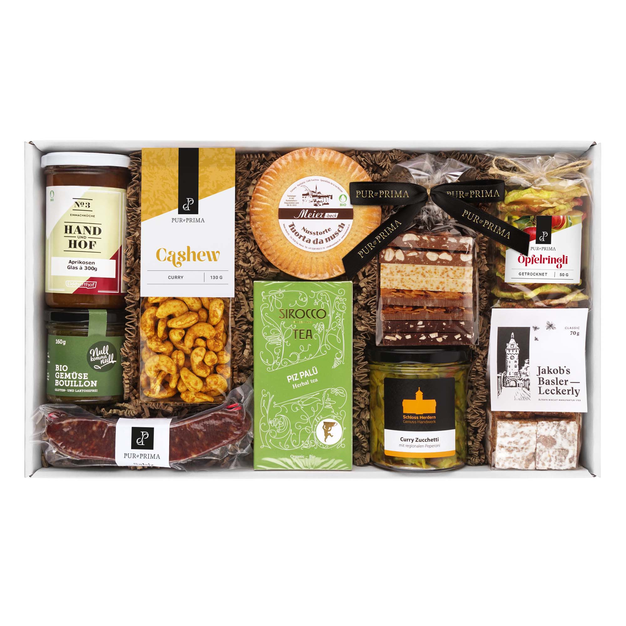 Geschenkkorb, Feinkost, Cashew, Kekse, Konserven