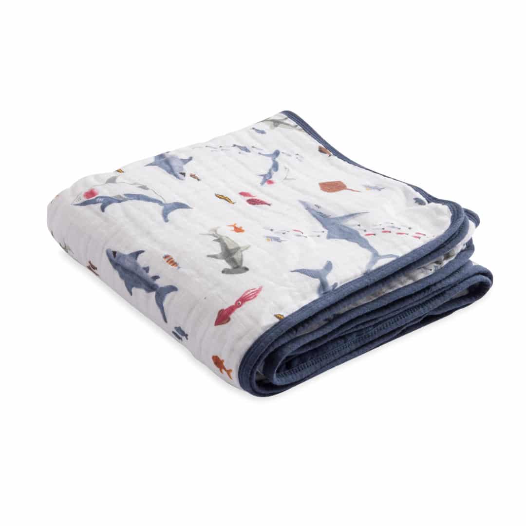 Cotton Muslin Quilt - Shark