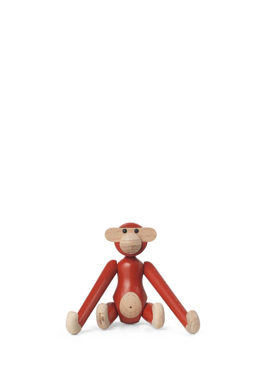 Affe mini vintage, 9.5cm, vintage rot
