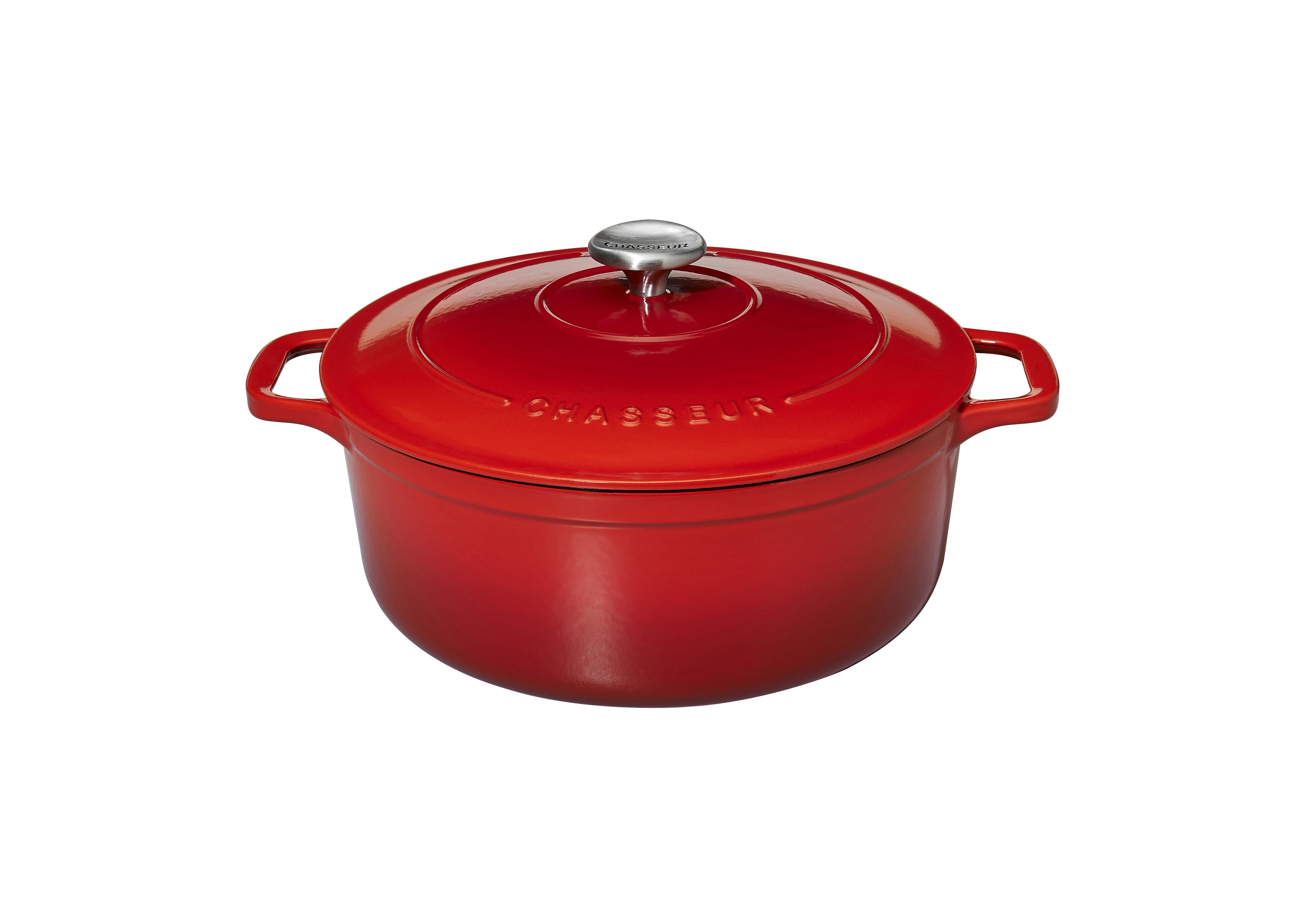 Schmortopf/Bräter rund rot Ø 28cm
