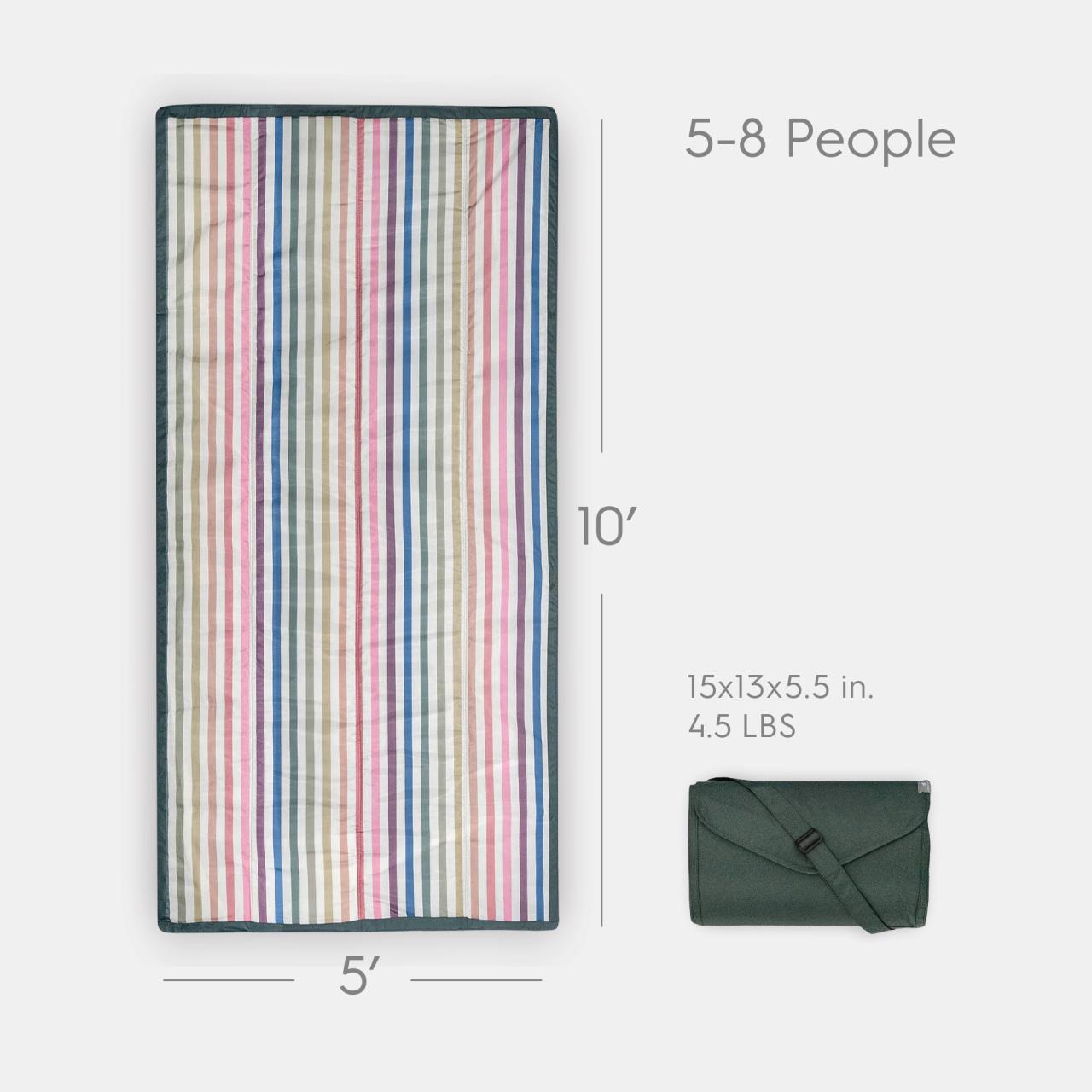 Picknick-Decke Extra Big Chroma Rugby Stripe