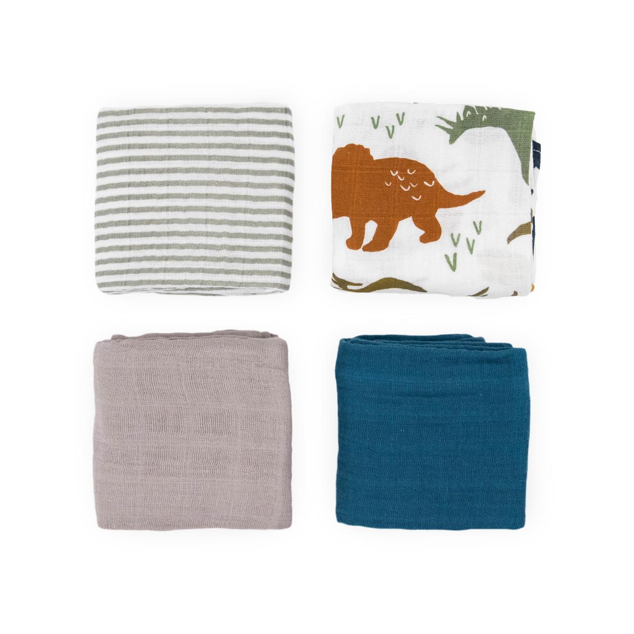Baumwoll-Muslin Squares, Dino Friends