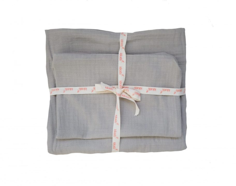 Bettwäsche Muslin silbergrau (GOTS)