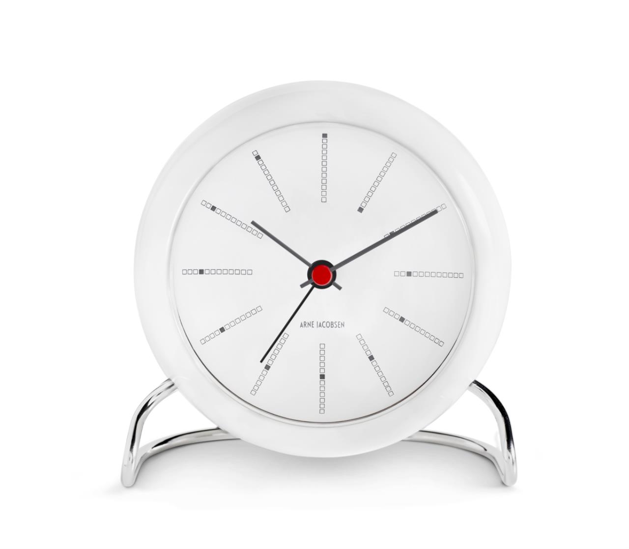 Bankers Tischuhr, 11cm, Weiss