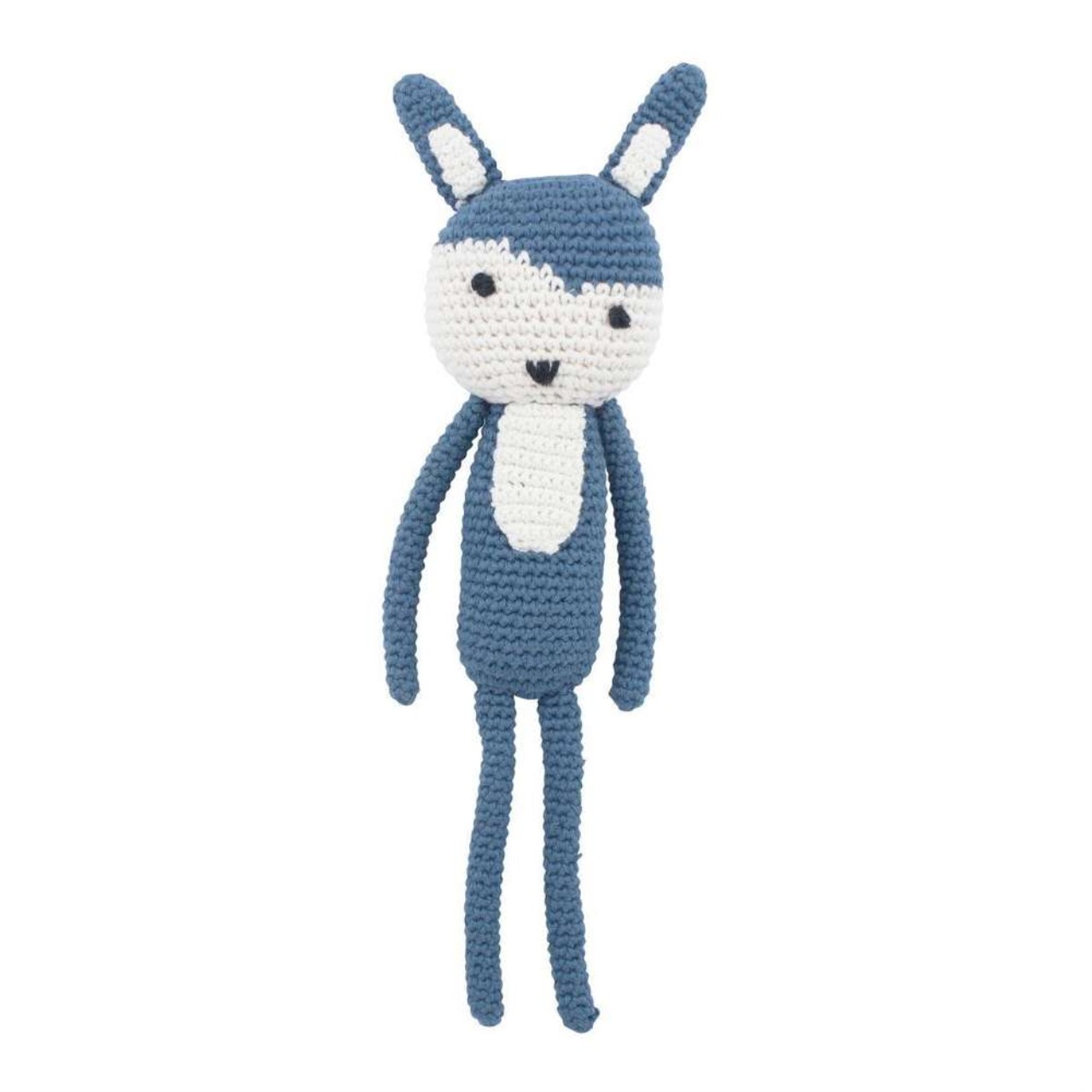 Häkelspielzeug, Kuscheltier, Kaninchen, Blau, Handarbeit