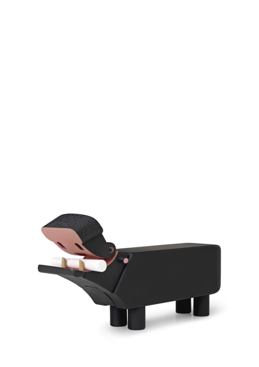 Flusspferd, schwarz