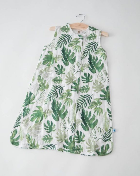 Cotton Muslin Sleeping Bag Gr. S - Tropical Leaf
